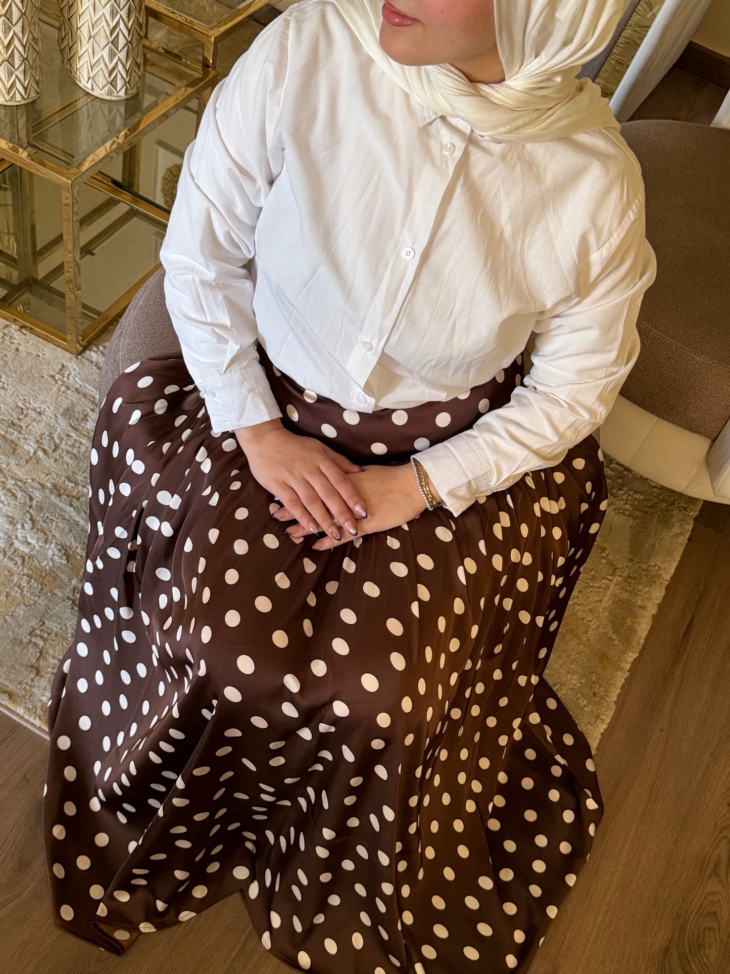 polka-dot skirt