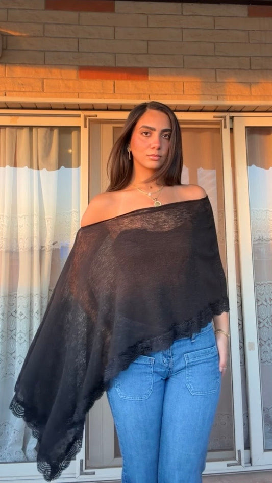 Lace poncho