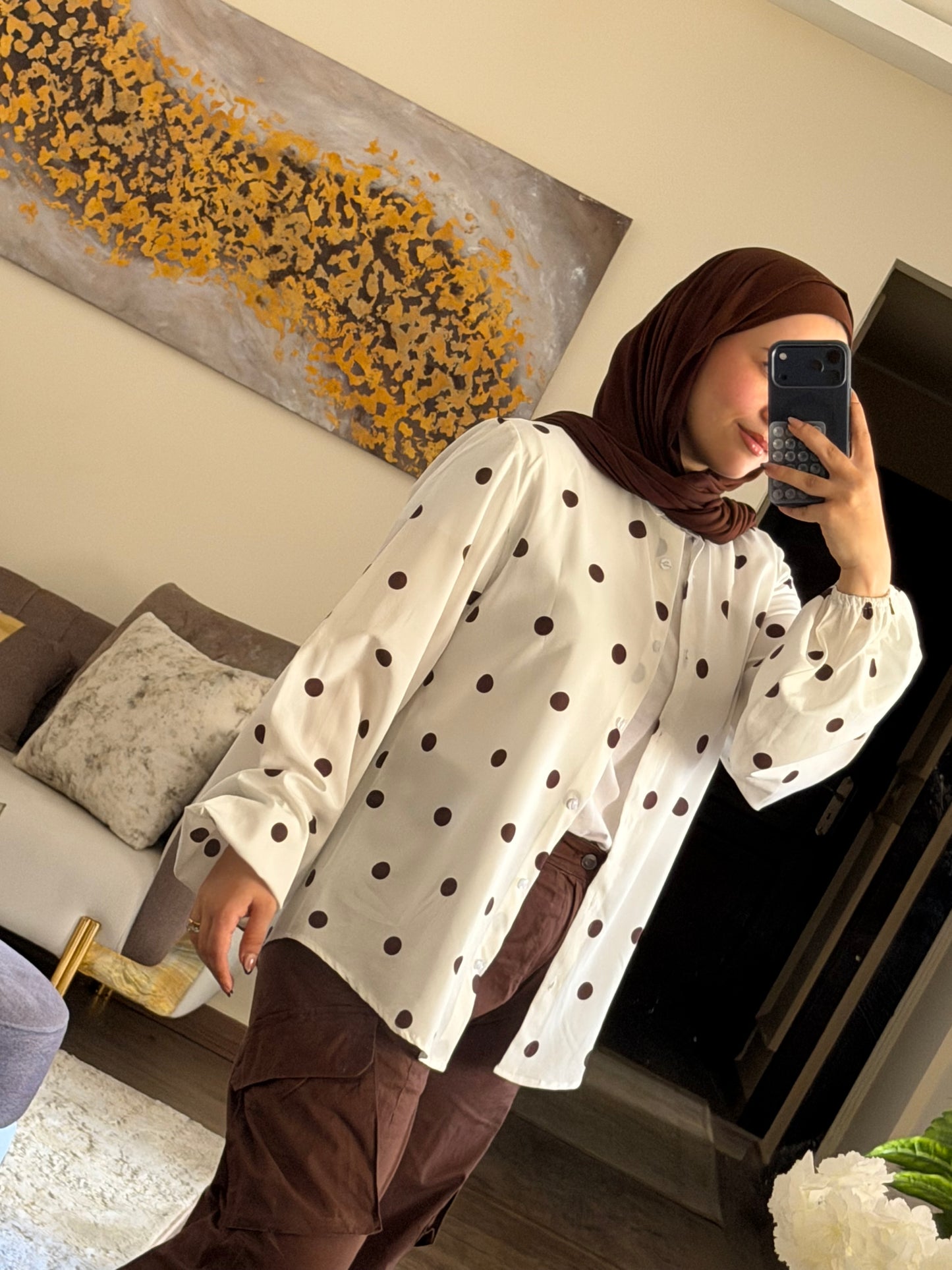 polka-dot chemise