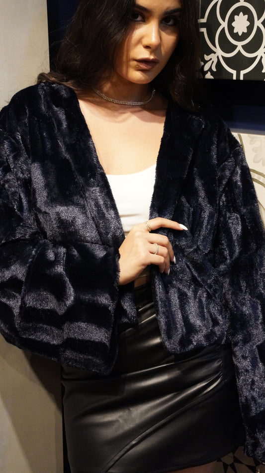 Navy luxe fur