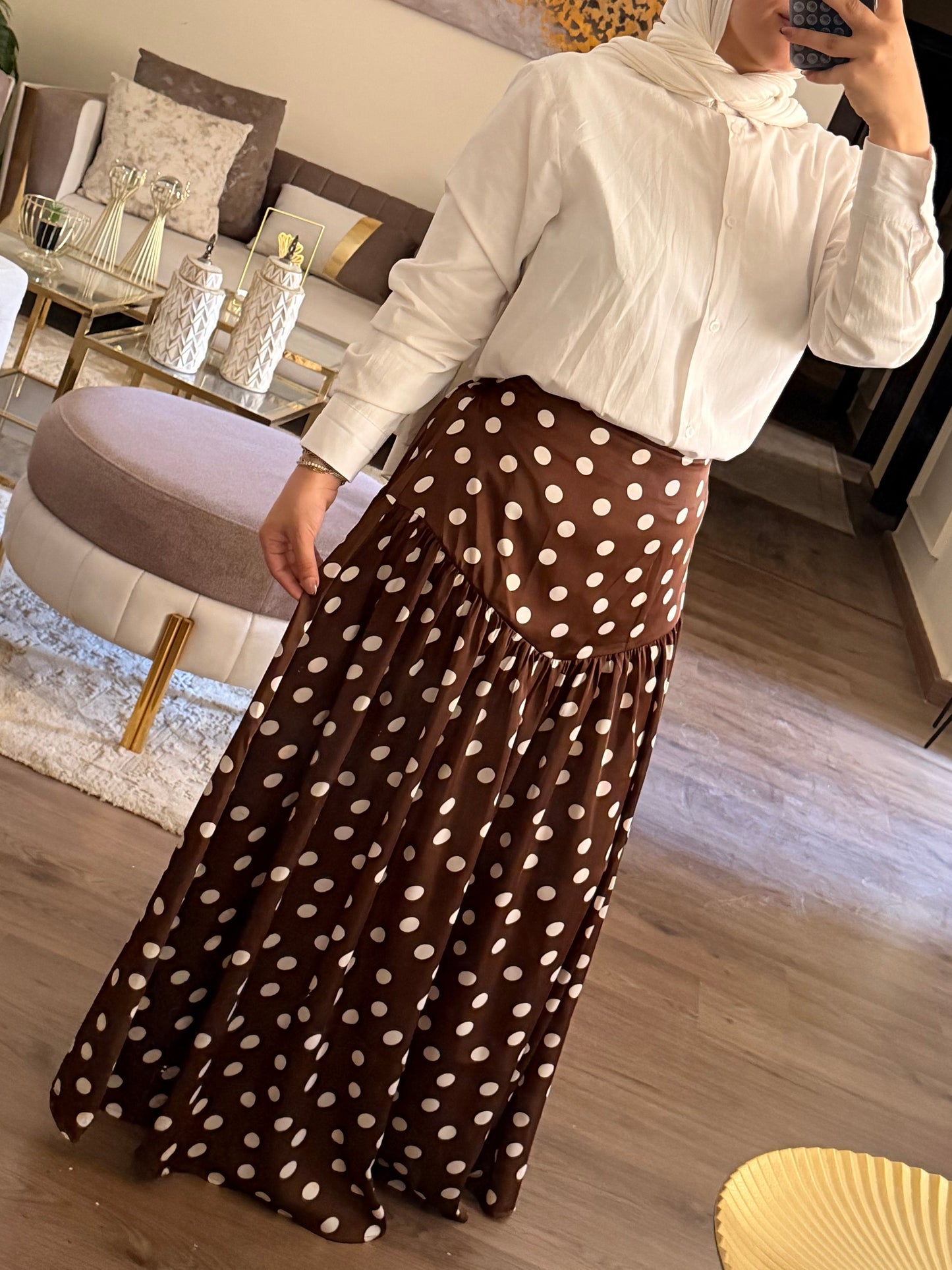 polka-dot skirt