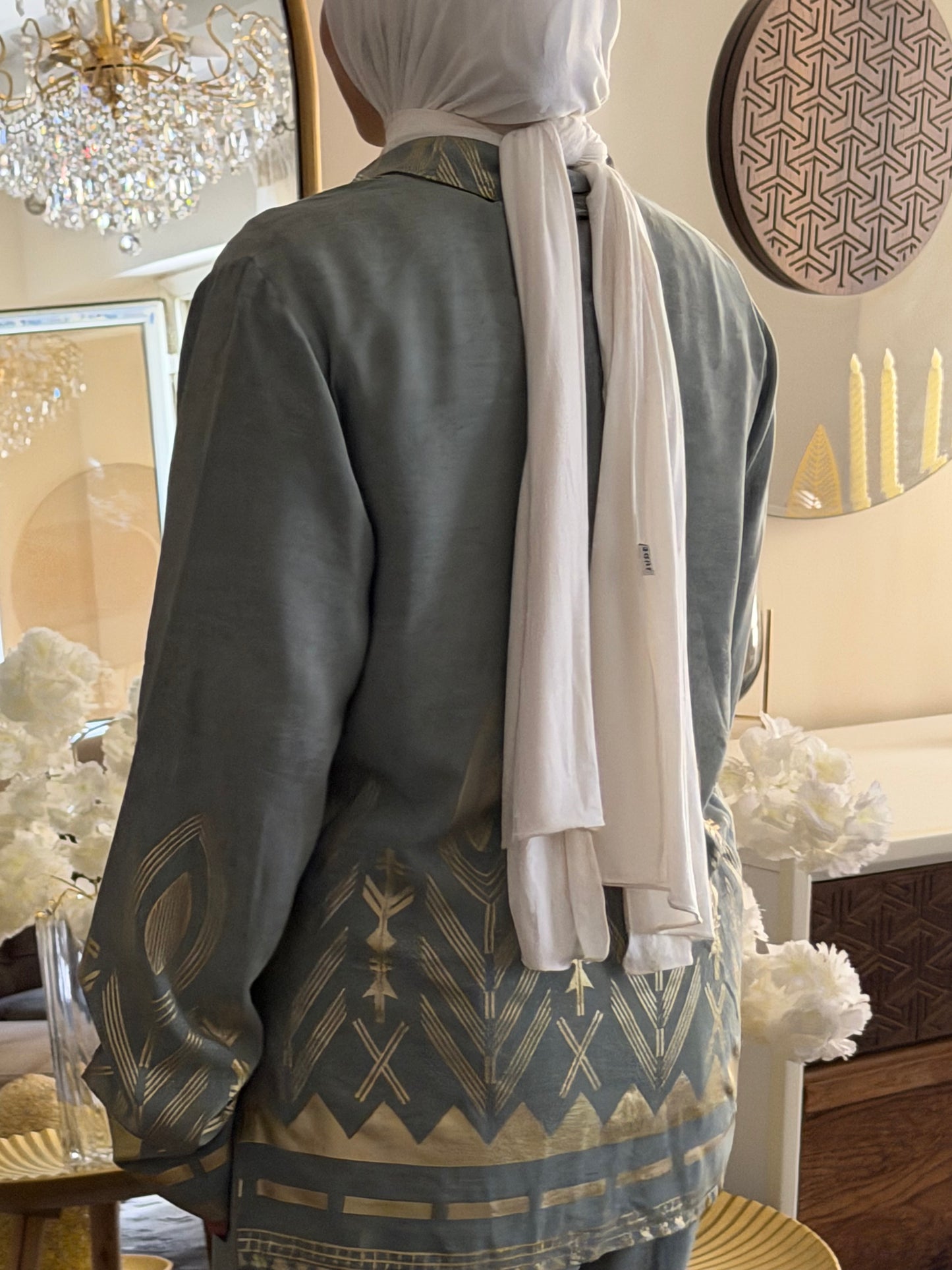 Golden Pace Olive  Linen Set