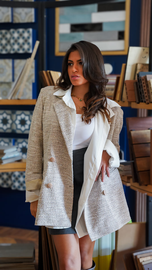 Tweed luxe blazer