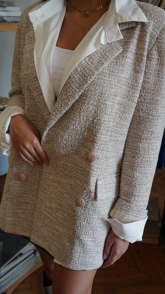 Tweed luxe blazer